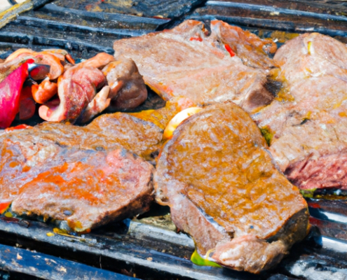 Carne a la parrilla en D’Ascuas, cerca de Puy du Fou